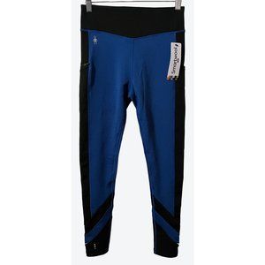 Smartwool Women's Merino Sport Fleece Colorblock Legging Blue Black 26" x 27"
